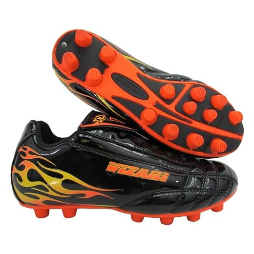Vizari Blaze FG Soccer Shoe (Infant/Toddler/Little Kid), Black/Orange, 9.5 US Toddler