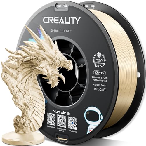 Image of Official Creality PETG 3D Printer Filament 1.75mm 1KG (2.2lbs), High Precision Strong Toughness, Odorless Better Flow Moistureproof 3D Printing Ender Filament, Beige