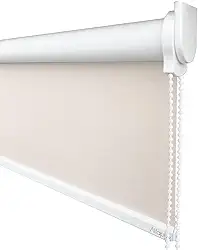 Cortina Persiana Rolô Blackout (COM BANDÔ E SEM BANDÔ) 1,30 (lar) x 1,40 (alt) (Tóquio 02 - Acabamento Branco)