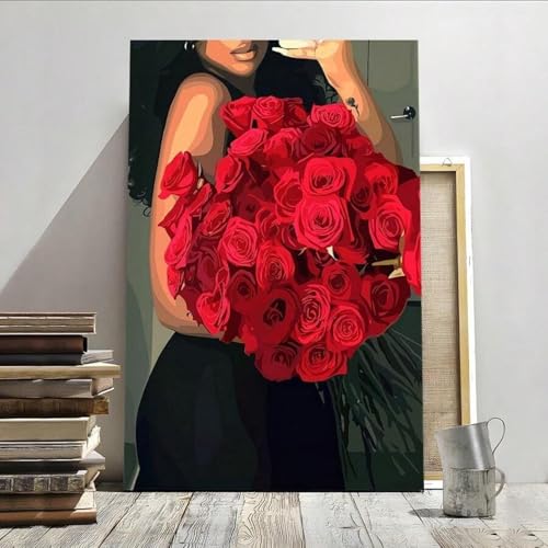 Toile rose rouge sans cadre 40 x 60 cm : ravivez vos murs blancs avec art