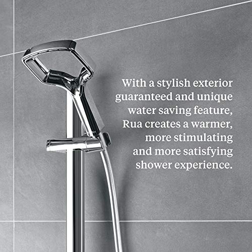 Methven Rua Detachable Hand Held Shower Head With High Pressure Jets, Hose, And Adjustable Arm Mount | Water Saving & High Pressure Spray Technology, Chrome #TOP4