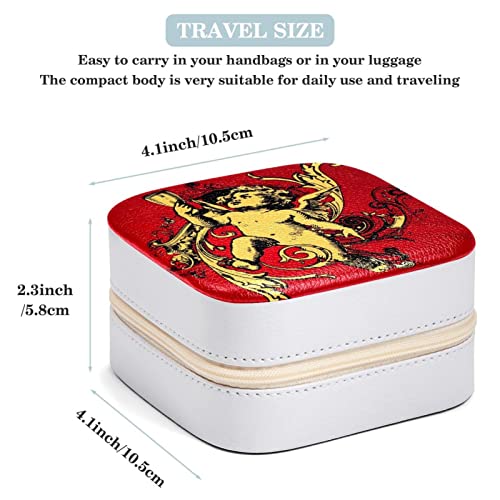 Boîte à bijoux petit ange compacte, idéale pour coiffeuse de fille