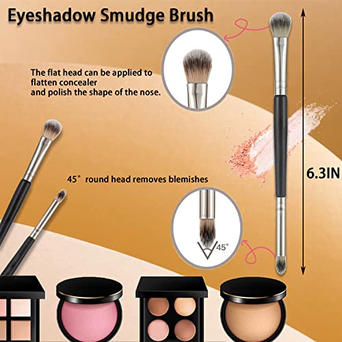 Makeup Brush Set Make Up Brushes And Sponges Set Professional Blending Brush Foundation Brush Set Dual Ended Makeup Brush Kabuki Foundation Brush,For Contour,Eyeshadow,Face Beauty & 5 Piece Set #TOP2