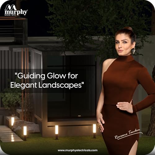 Image of Murphy Premium 9W LED Bollard Light Warm White | Outdoor Waterproof IP65 Rustproof Garden & Pathway Light (1.5 Ft) with 2 Year Warranty | Pack of 1