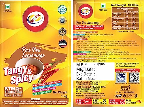 Image of Am 2 Pm - Peri-Peri Seasoning 1kg Spice Mix Exotic Spices Multi-purpose Seasoning