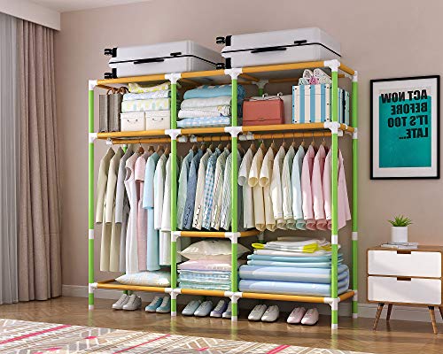 image for YOUUD Portable Closet 65 Inches Potable Wardrobe Clothes Closet, Color