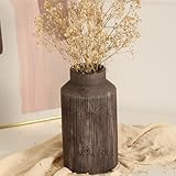 Rustic Vases for Home Decor. Ceramic Vase for Dining Table Decor. Terracotta Decorative Vase 9.7IN. ZSHLXM