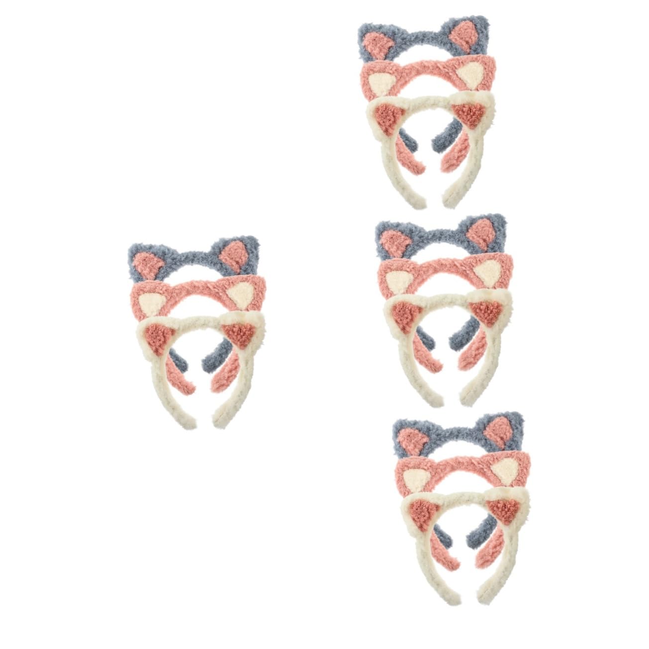 Beavorty 12pièces Bandeaux De Lavage Pour Femmes De Bandeaux Mignons Oreilles De Chat Pour Soins Peau Maquillage Et Spa Confortable Et Pour Nettoyage Du Visage Soirées Entre