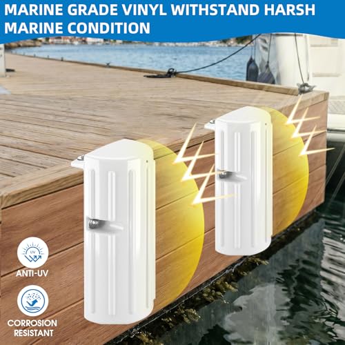 Image of Dock Bumper Fender,Boat Dock Bumpers for Edge or Side,Marine Fender Guard Vertical Protection,Durable Construction,Include Mounting Hardware