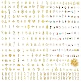 PPVWEY 352 Pcs Assorted Charms for Jewelry Making,Mixed Enamel KC Gold Alloy Letter Pendants,Wholesale Bulk Jewelry Charms for DIY Necklace Bracelet Earring and Crafting