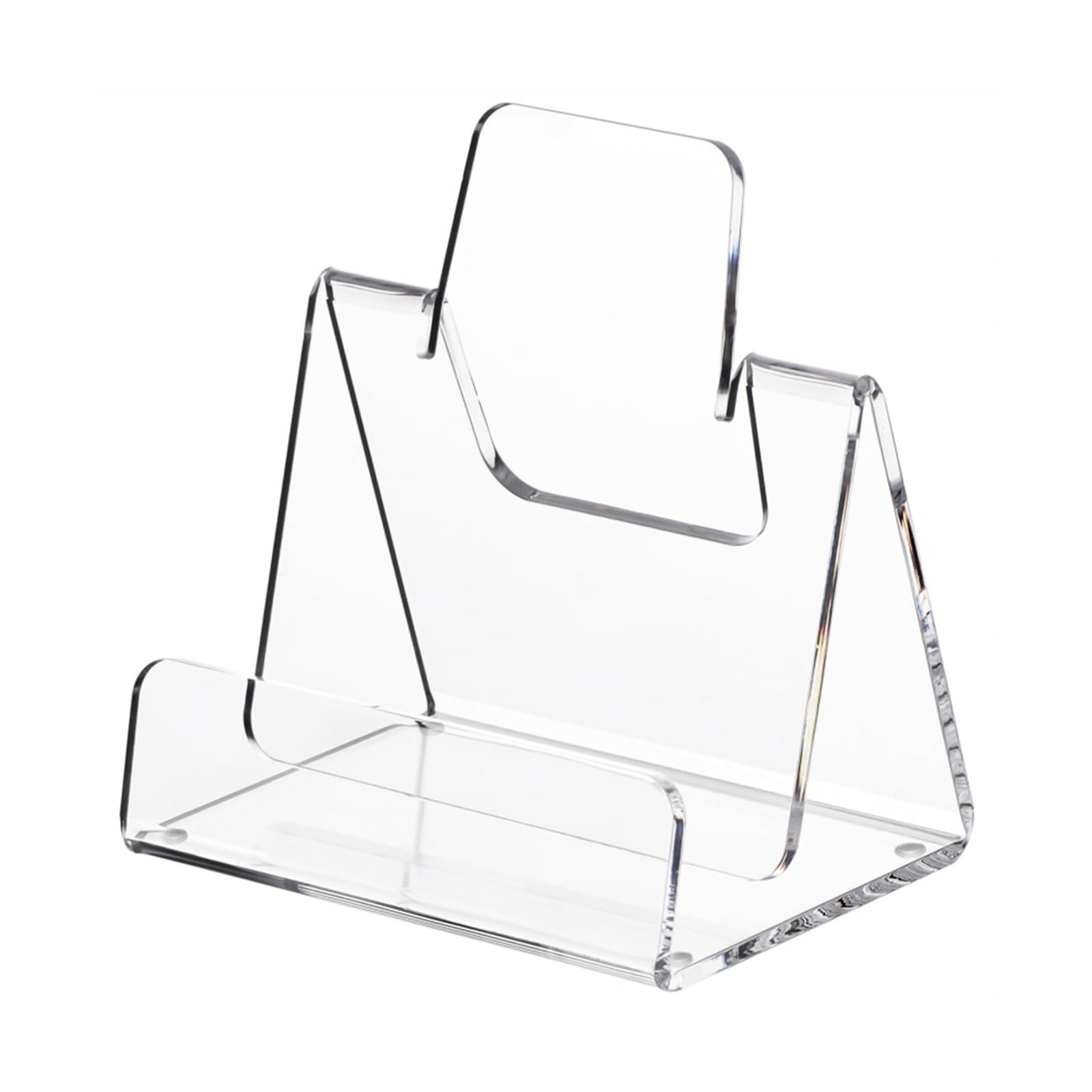 Kangnice Modern Acrylic Rack for Displaying Flyers Books List Easy Maintenance Restaurant Home Stable Acrylic Stand