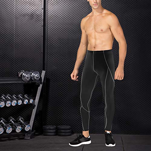 Jersey de ciclismo, Andoer Calça de compressão masculina Sports Baselayer Workout Active Collants Le