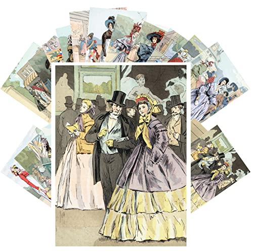 Cartes postales vintage à offrir | Lot de 24 illustrations rétro comme livre de vœux original