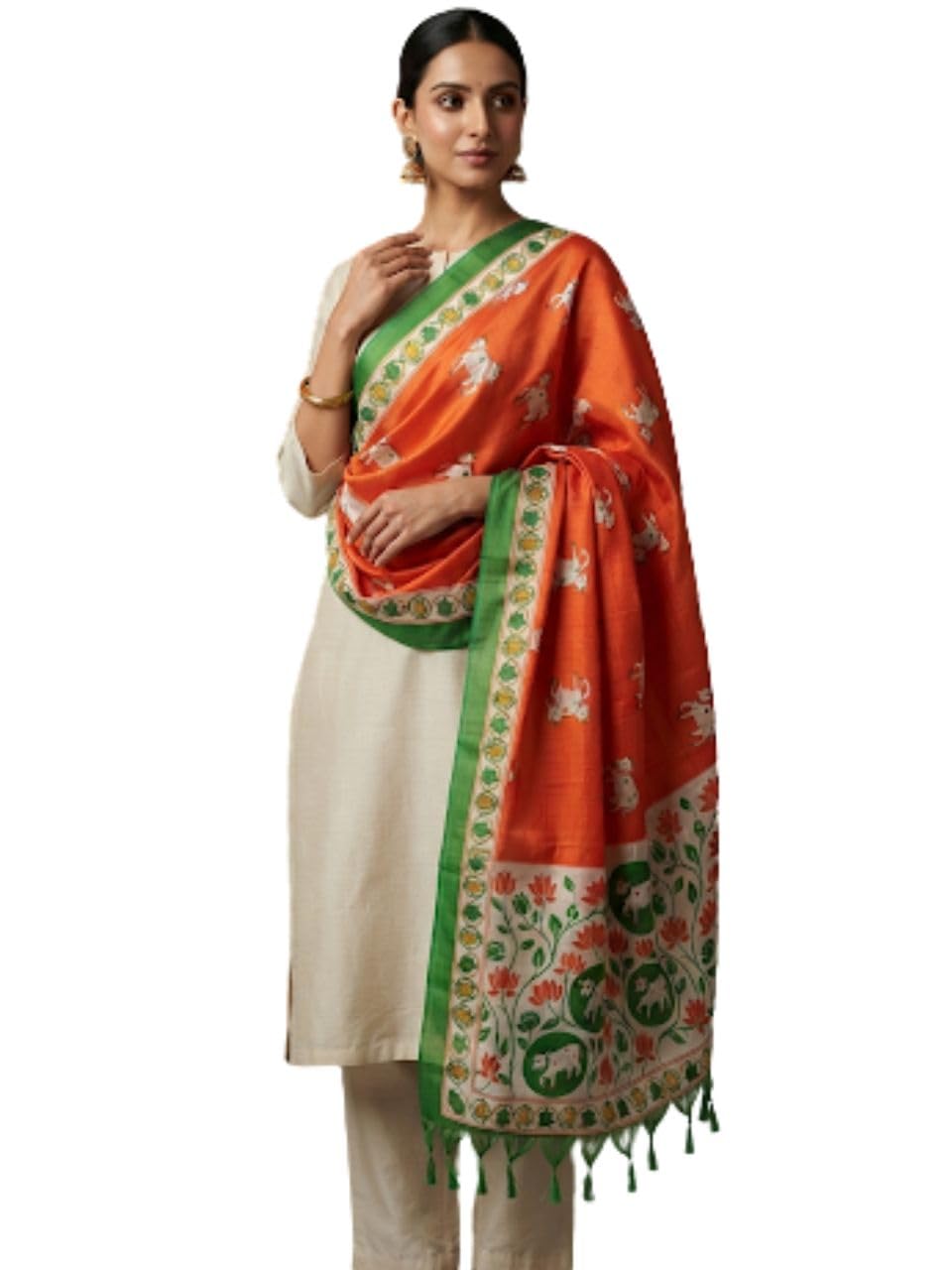 dupatta bazaar Woman's Printed Art Silk Dupatta-picture-10