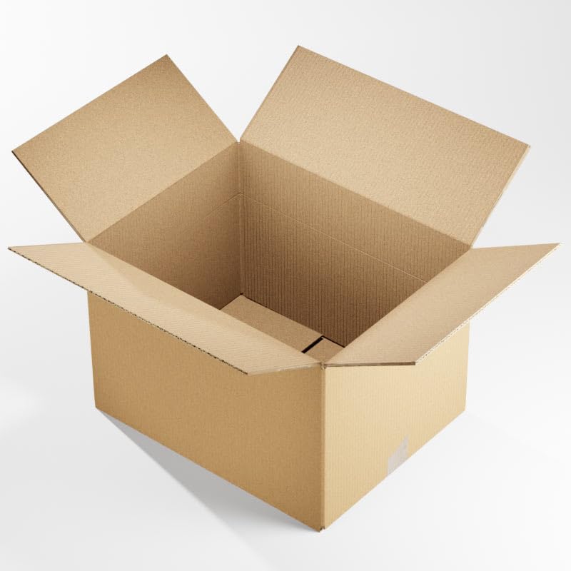 120 Stück Faltkartons 450 x 350 x 200-300 mm – 1-wellige Versandkartons aus stabiler Wellpappe – Höhenvariabel & Belastbar bis 20 kg – Kartonagen nach FEFCO 0201 – Braun