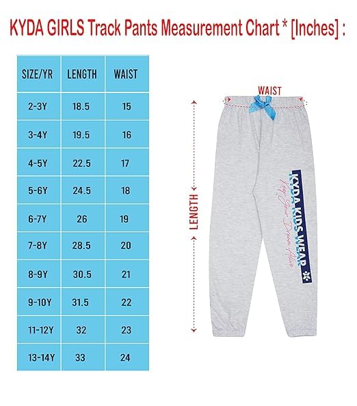 Image of KYDA KIDS Girls 100% Cotton Premium Printed Track Pants | Soft Breathable Fabric | Summer Wear Multicolor Trackpants for Girls - Pack of 3