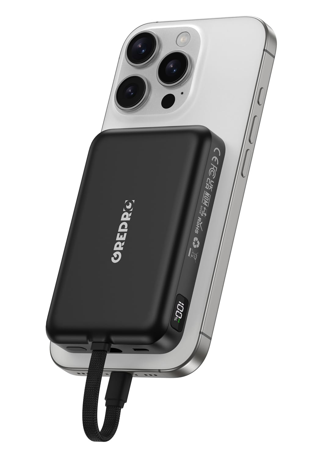 GREPRO Powerbank für Magsafe, 10000mAh Magnetische PowerBank mit 22,5 W USB-C-Kabel, C Eingang und Ausgang für iPhone 17/16/15/14/13/12 Serie, AirPods, Schnellladung, Tragbar für Reise Urlaub Büro