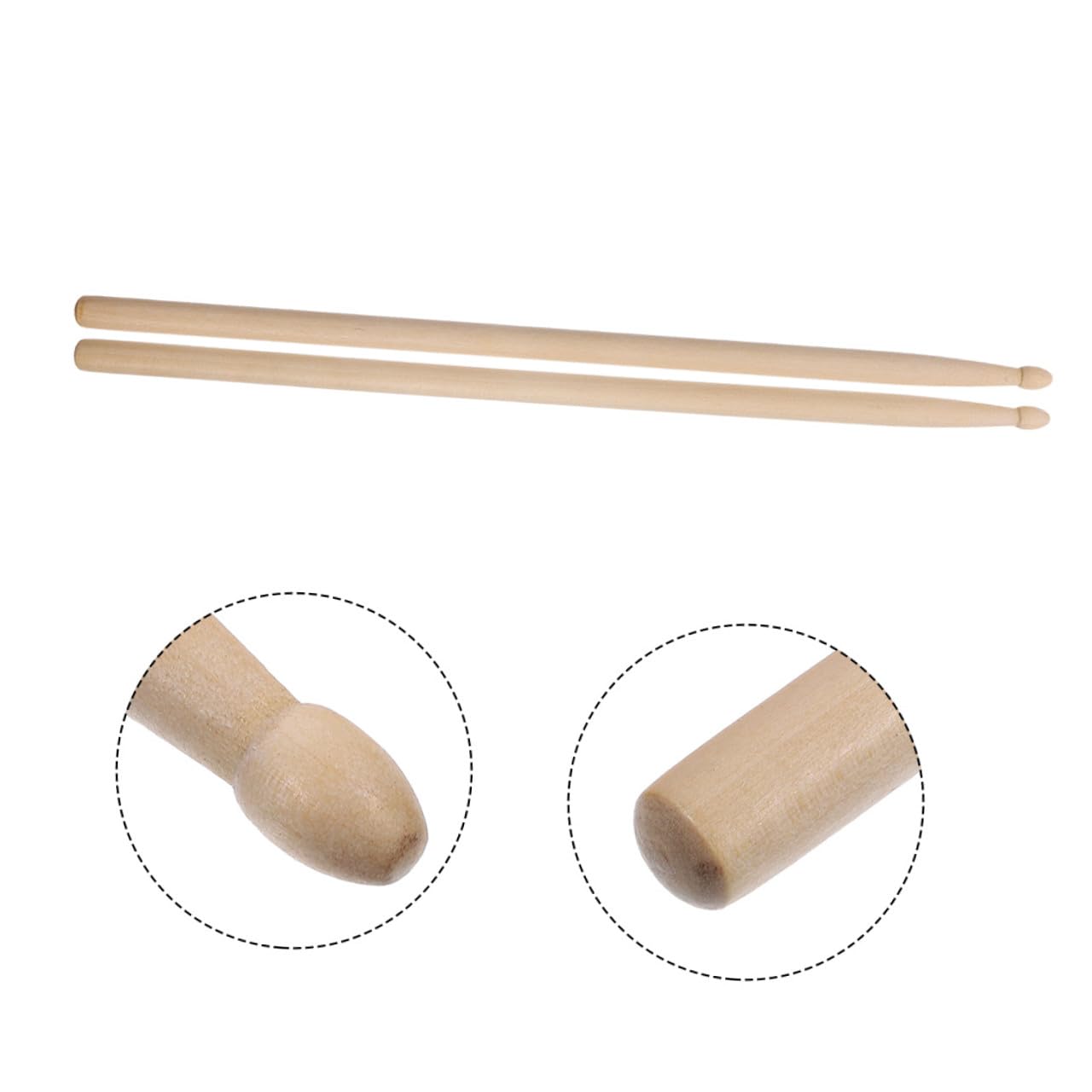 Bacchette per Batteria Legno 5a 12 Paia per Jazz e Studio | Beige, Design Bilanciato e Uso Versatile, Adatte a Professionisti e Principianti