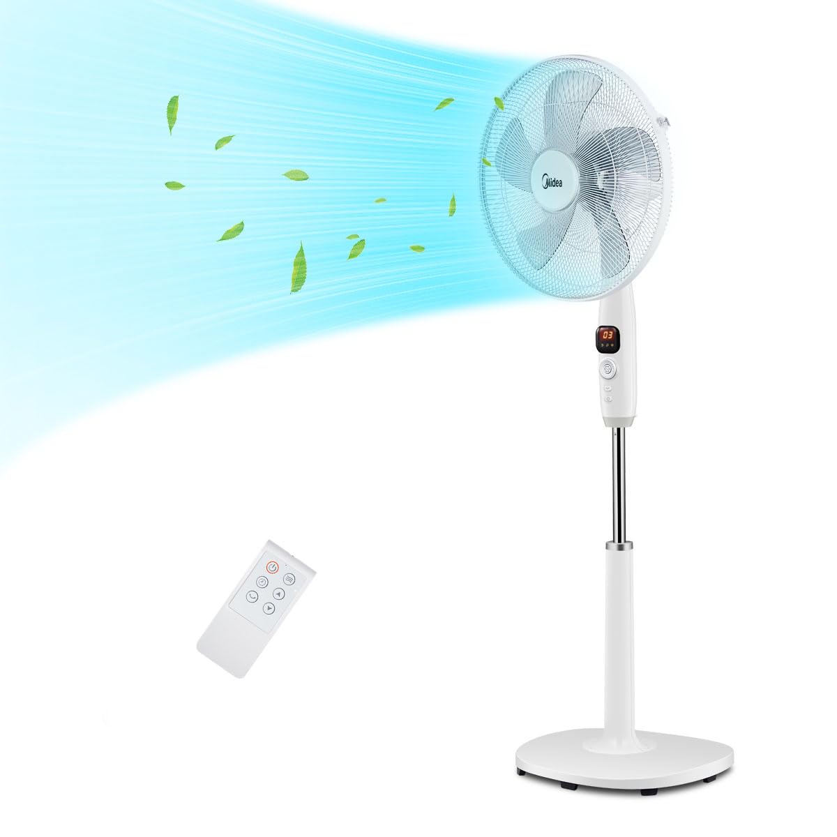 Midea FS40-16CR DC Motor Standventilator leise Extreme,mit ...