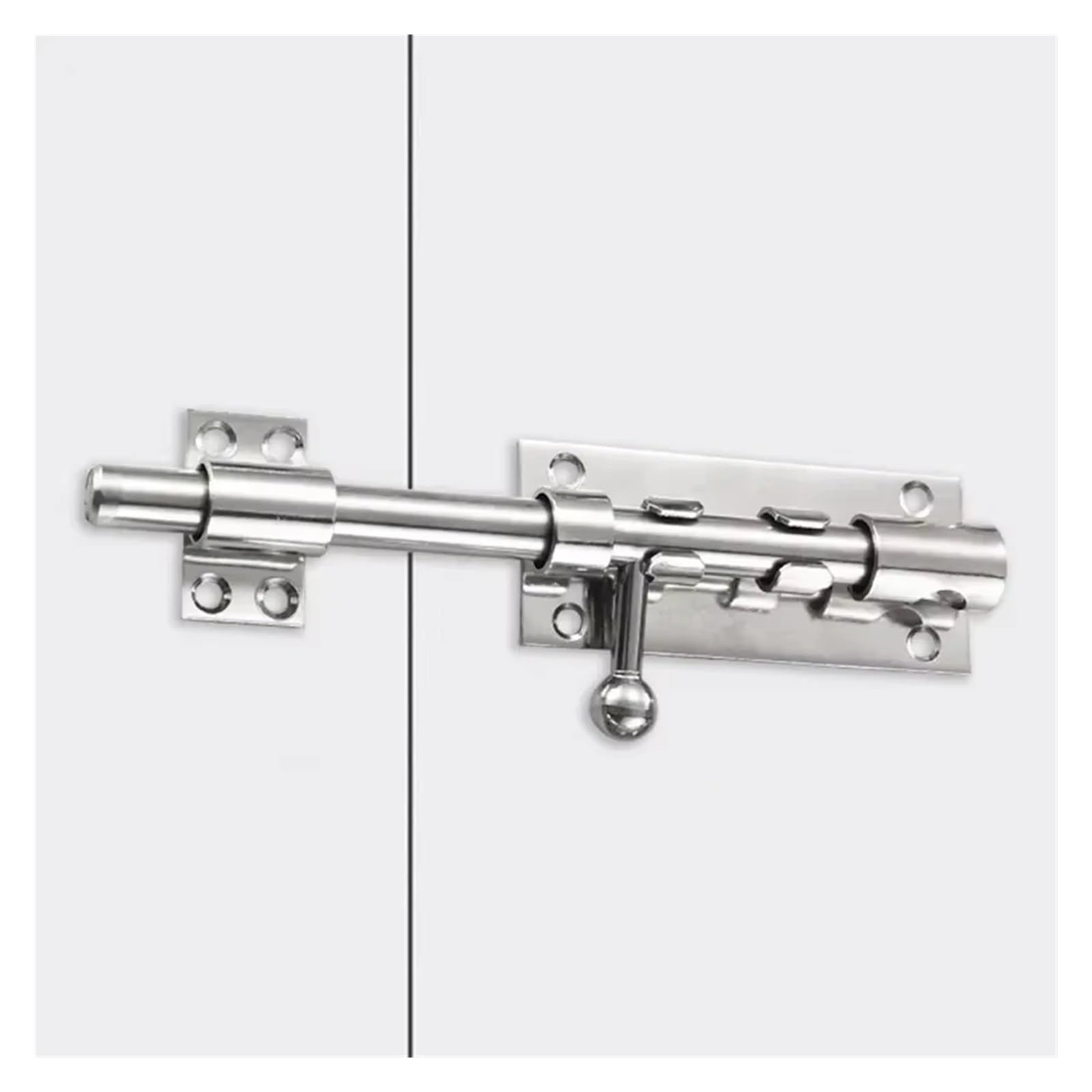 Targette de Porte 6 "8" 10 "12 pouces matériel en acier inoxydable serrure de porte baril boulon loquet cadenas fermoir ensemble brossé(12 inch)