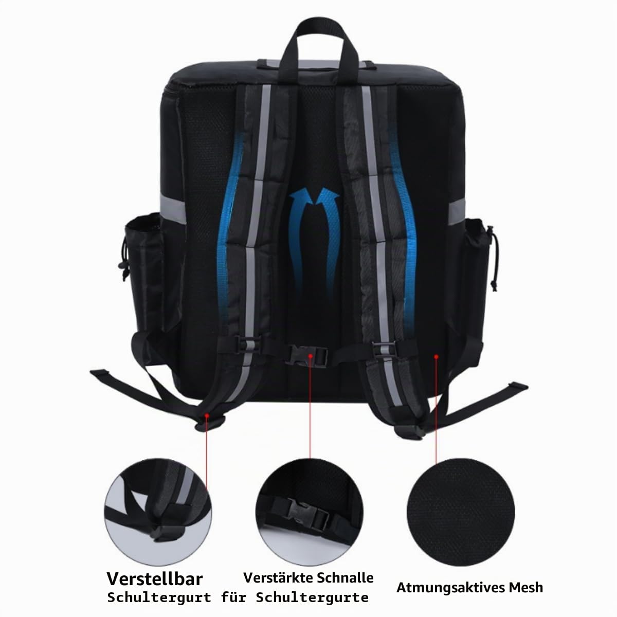 SOONHUA Thermo-Rucksack für Lebensmittel, 35 l, große Kapazität, isoliert, Lebensmittelwärmer, Transporttasche für Fahrradtransport
