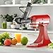 FOCOllK Masticating Juicer Attachment for KitchenAid Stand Mixer - Cold Press Dual Feed Chute Accessory, Slow Juicing Parts for Fruits & Vegetables
