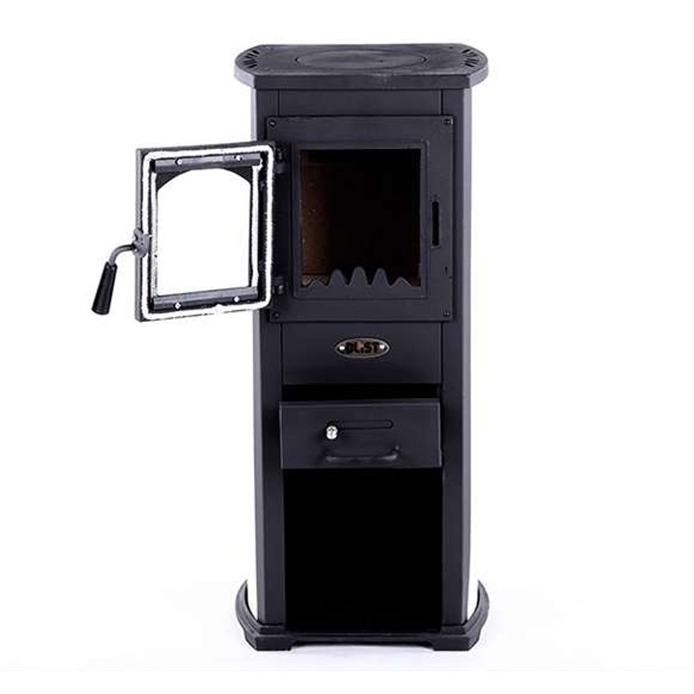 Stufa a legna 7kW beige acciaio riscaldamento ambienti calore casa EKONOMIK LUX