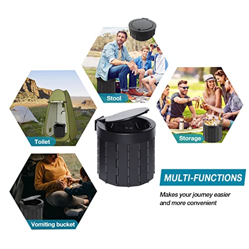 image for TRIPTIPS Portable Folding Toilet Travel Toilet Camping Toilet Car Toil
