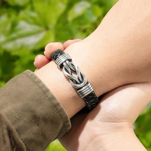 Hope Rings - To My Husband Bracelet - Forever Linked Bracelet - 304 Stainless Steel & Leather, Tarnish-Free & Weather-Resistant - Stainless Steel Jewelry - Inspirational Jewelry2