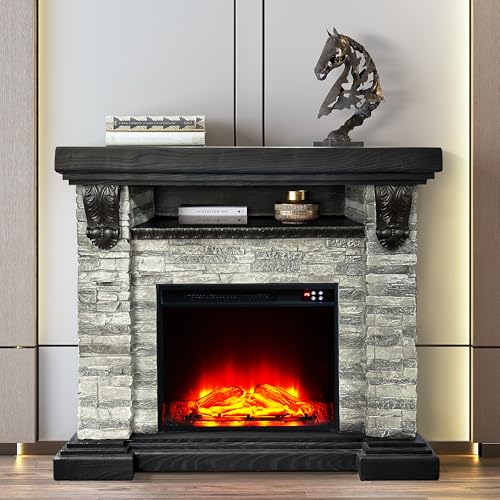 FESTIVITY 45 Inch Freestanding Mantel with 23" Electric Fireplace Insert