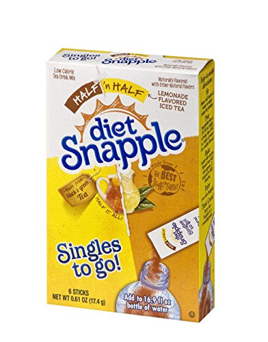 Diet Snapple Singles To Go Water Drink Mix - Half'n'Half Lemonade Tea Flavored Powder Sticks 12 Boxes with 6 Packets Each - 72 Total Servings - ORIGINAL FLAVOR (Pack of 12)