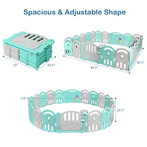 image for Costzon Baby Playpen, 20-Panel Kids Safety Yard Activity Center Playar
