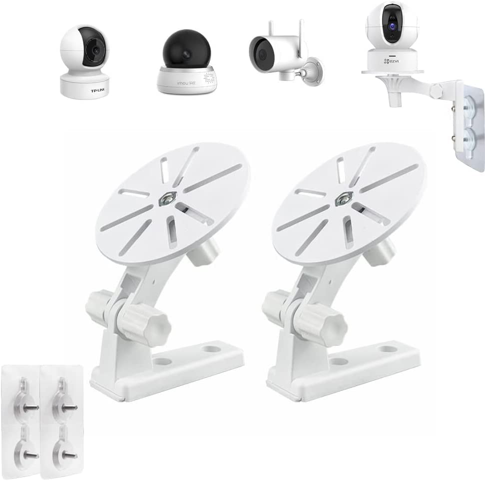 Bectro PVC CCTV Camera Wall & Ceiling Mounting Bracket, Strong Adhesive Direct Sticking Drill Free, for Indoor & Outdoor Use, 1MP to 12MP Compatible