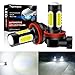 Teguangmei H8 H11 LED Ampoule de Brouillard, Blanche Puce COB 7,5W Haute Puissance 6000K pour la Conduite de Feux diurnes DRL ou Feux de Brouillard 12V-24V(Pack de 2)