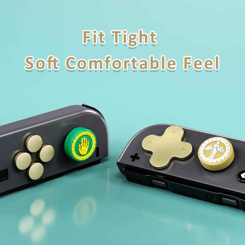 Miniatura 3 de PERFECTSIGHT Silicone Joycon Thumb Grip Caps, Joystick Cover Compatible with Nintendo SwitchOLEDSwitch Lite,4PCS (Sword Hand-D)