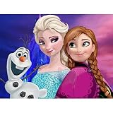 5D Diamant Malerei Prinzessin Anna Elsa Schneemann Olaf, DIY Diamond Painting Set Vollbohrer Stickerei Malerei Crystal Strass Stickerei Für Haus, Wand Und Eingang Dekorationen 40x50 cm