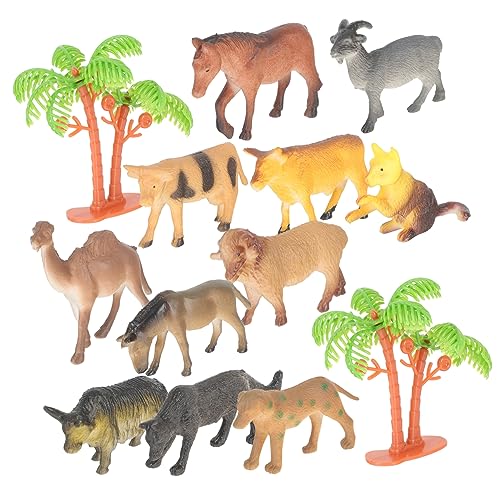 Imagen de BESPORTBLE 12 Piezas Conjunto de Figuras de Animales de Granja Realistas Juguetes Educativos de Plástico para Decoración de Fiestas y Proyectos DIY