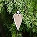 Sun&Beam Heart-shaped Wooden Decorative 2Pcs Hanging Handmade Hearts Ornaments for Wedding Party Valentine Christmas Home Decoration Car Décor (S-#4, 2Pcs)