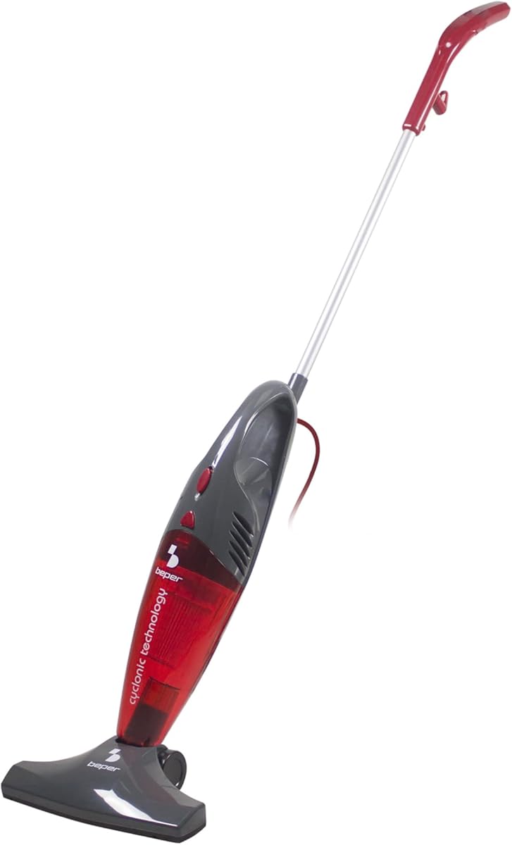 BEPER 50.451 Aspirador con cable, sin cable, con tecnología ciclónica y filtro Hepa, Rojo