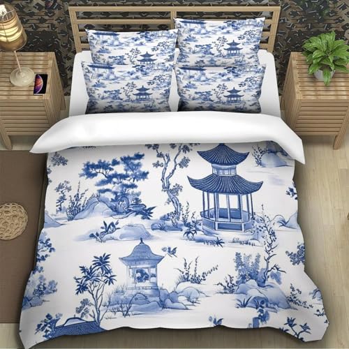 Housse de couette imprimé 3D parure de lit single fermeture éclair - 5