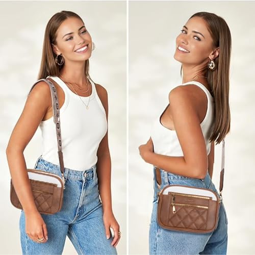 Quilted Crossbody Bags For Women With Wide Strap Vegan Leather Designer Shoulder Handbags Small Purse2