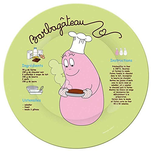 Barbapapa Grande Assiette Barba-Gâteau Rose