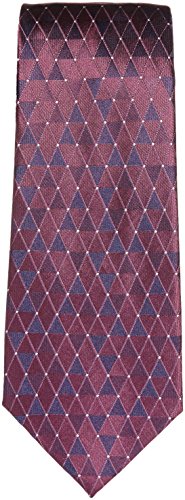 HIROKO KOSHINO HOMME ネクタイ ジオメ柄 003254-20000-2928 02 ワインベース ピンクジオメ柄 FREE