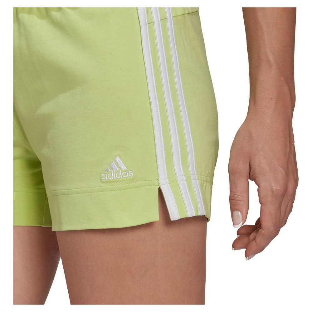 adidas Damen Essentials Slim 3-Stripes Shorts 3-Stripes Single Jersey Shorts