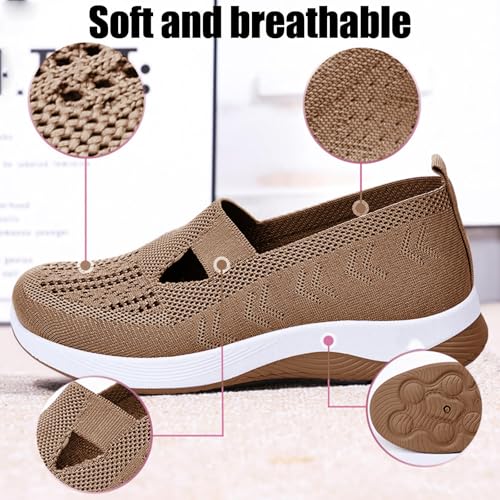 Orthopedic Shoes for Women，Breathable Comfort Wear Orthowear Walking Shoes，Cushionaire Wide Width Sneakers Diabetic Arch Support Sneakers Soft Slip On Shoe Comfortable2