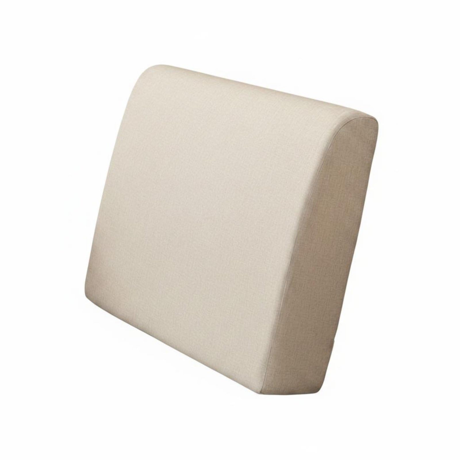 High-Density Sponge Sofa Back Cushion Textile Cover Rectangular Backrest Cushion Tight Fit Headboard Pillow Rounded Edges, Khaki, 50-45-15cm-image-40