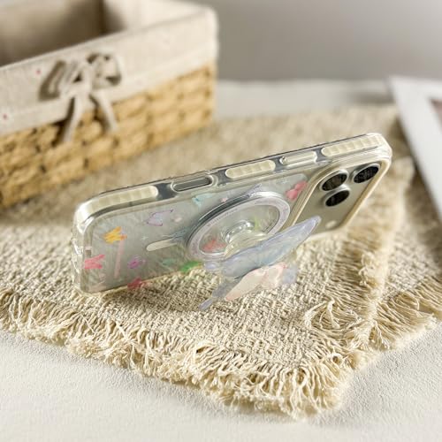 Coque iPhone 17 Pro Max MagSafe antichoc blanche motif papillon fille - 4