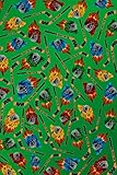 Journal: Green hockey sticks and flaming goalie mask notebook