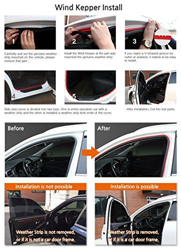 Gotoshop Car Noise Protection Keeper Anti Wind Noise Door Air Seal Strip Diy Moulding Trim (Black) #TOP3