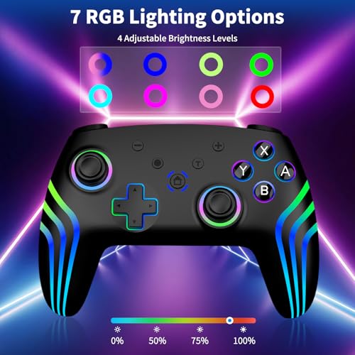 Mandos para Switch 2 con estación de carga pack de 2 controladores inalámbricos para PC y consolas 7